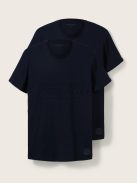 1008638-10302 Tom Tailor férfi BASIC 2 Pack rövid ujjú póló sötétkék színben