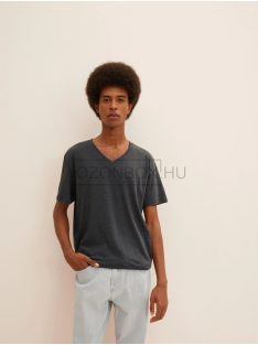   1008639-10302 Tom Tailor férfi BASIC rövid ujjú V-nyakú póló sötétkék színben
