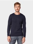 1012819-13160 Tom Tailor férfi DENIM kötött pulóver kék