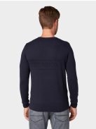 1012819-13160 Tom Tailor férfi DENIM kötött pulóver kék