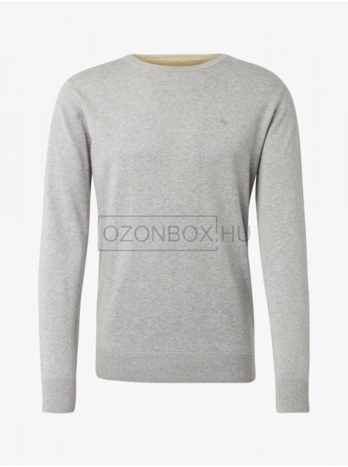 1012819-14427 Tom Tailor férfi DENIM kötött pulóver világosszürke