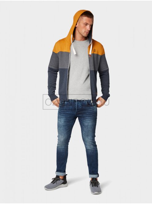 1012819-14427 Tom Tailor férfi DENIM kötött pulóver világosszürke