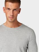 1012819-14427 Tom Tailor férfi DENIM kötött pulóver világosszürke
