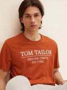 1021229-15095  Tom Tailor rövid ujjú ORGANIKUS pamut póló makkbarna