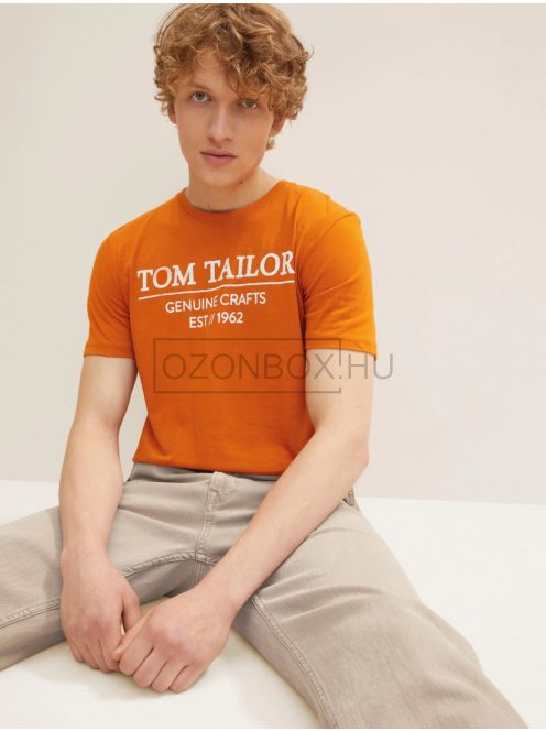 1021229-19772 Tom Tailor rövid ujjú ORGANIKUS pamut póló arany lángnarancs színben