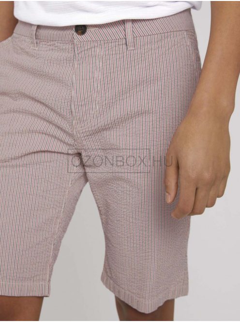 1024563-26370 Tom Tailor férfi mintás CHINO bermuda fehér-piros