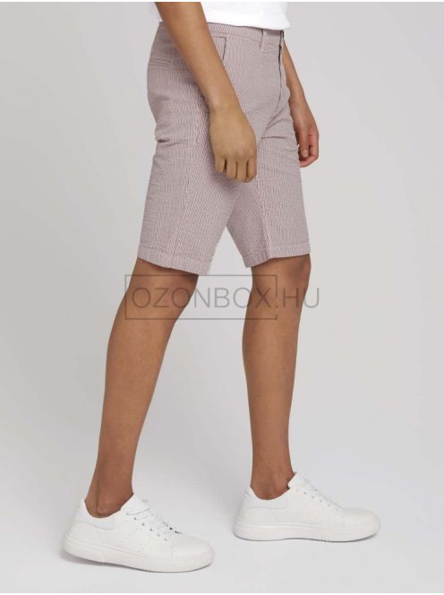1024563-26370 Tom Tailor férfi mintás CHINO bermuda fehér-piros