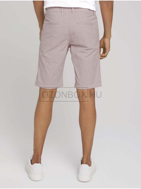 1024563-26370 Tom Tailor férfi mintás CHINO bermuda fehér-piros