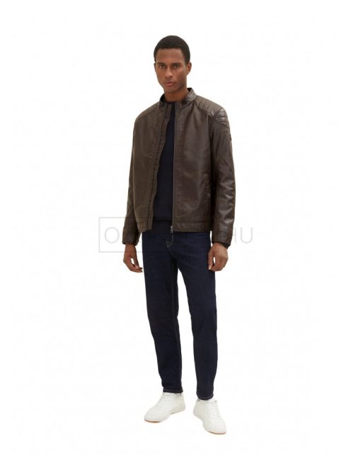 1026337-31523 Tom Tailor férfi műbőr motoros kabát barna színben
