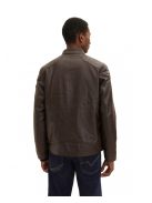 1026337-31523 Tom Tailor férfi műbőr motoros kabát barna színben
