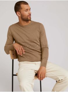   1027299-18950  Tom Tailor férfi DENIM kötött pulóver havanna barna