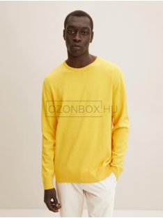   1027661-30314 Tom Tailor férfi kötött pulóver kellemes sárga melanzs színben