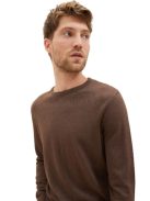 1027661-32717 Tom Tailor férfi kötött pulóver barna színben