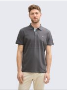 1027713-10307 Tom Tailor galléros póló (Sötét árnyék szürke)