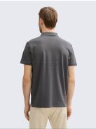 1027713-10307 Tom Tailor galléros póló (Sötét árnyék szürke)