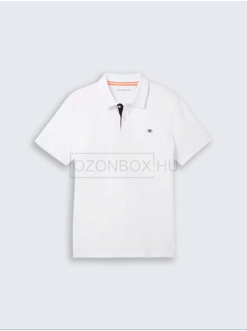 1027713-20000 Tom Tailor galléros póló (fehér)