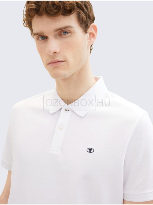 1027713-20000 Tom Tailor galléros póló (fehér)