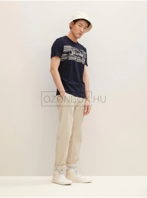 1030054-10668 Tom Tailor feliratos póló kapitány kék