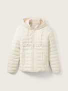 1031317-10904 Tom Tailor női könnyű kapucnis kabát törtfehér színben