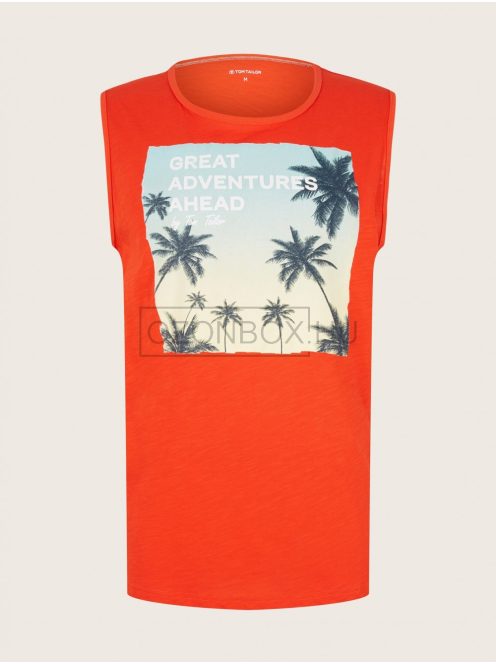 1031581-10524 Tom Tailor ujjatlan póló grenadinvörös