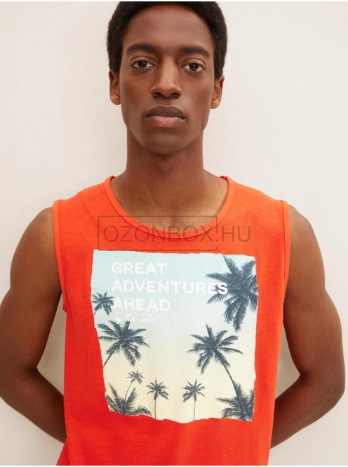 1031581-10524 Tom Tailor ujjatlan póló grenadinvörös