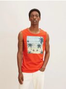 1031581-10524 Tom Tailor ujjatlan póló grenadinvörös