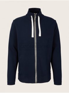   1031648-10302 Tom Tailor állógalléros cipzáras pulóver sötétkék