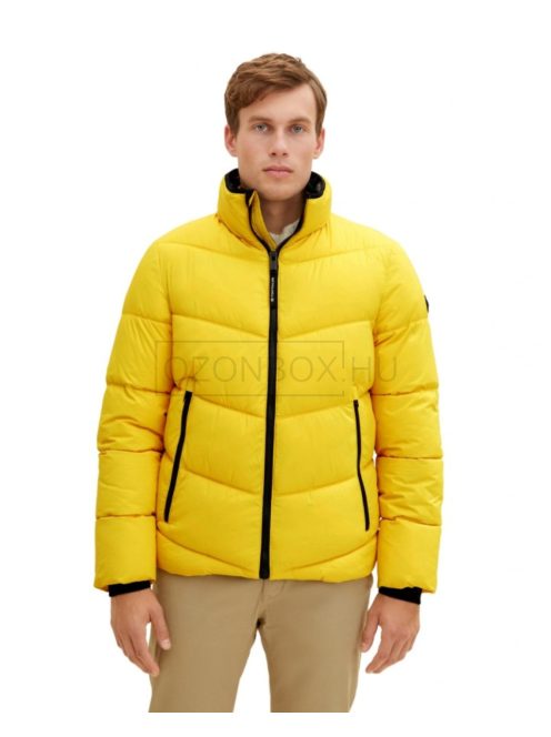 1032482-30028 Tom Tailor férfi pufferkabát állógallérral sárga színben