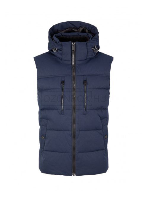 1032509-10668 Tom Tailor férfi kapucnis mellény (sötétkék)