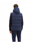 1032509-10668 Tom Tailor férfi kapucnis mellény (sötétkék)