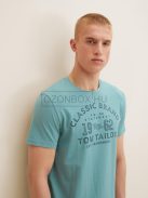 1032905-12881 Tom Tailor póló szöveges nyomattal salvia színben