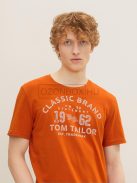 1032905-19772 Tom Tailor póló szöveges nyomattal arany lángnarancs színben