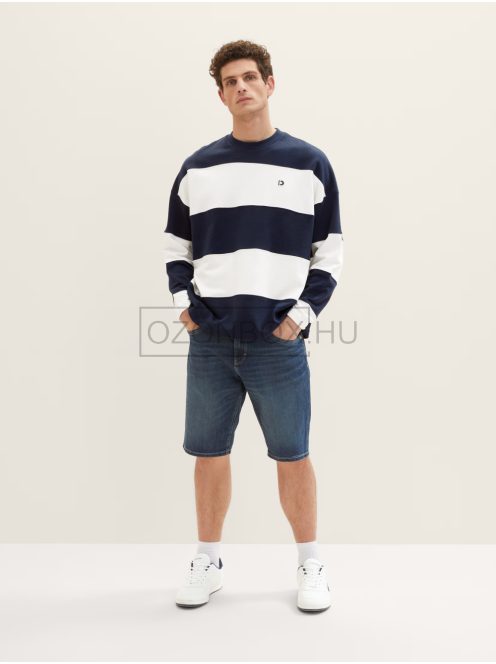1035654-10282 Tom Tailor JOSH farmer bermudanadrág sötét kőmosott színben
