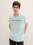 1037653-17549 Tom Tailor póló logó nyomattal tengerkék színben