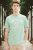 1037735-23383 Tom Tailor férfi rövid ujjú póló logó nyomtatással világos zöld színben