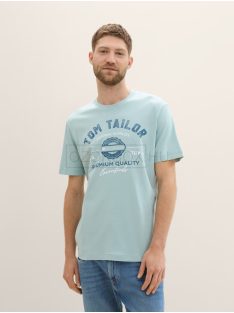   1037735-27450 Tom Tailor póló logó nyomattal (fehér moha)