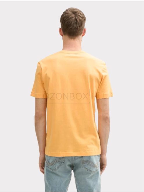 1037735-37103 Tom Tailor fér5592fi rövid ujjú póló logó nyomtatással (narancs)