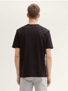 1037738-29999 Tom Tailor férfi BASIC 2 Pack rövid ujjú V-nyakú póló (fekete)