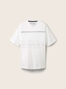 1037803-20000 Tom Tailor póló logó nyomattal fehér színben