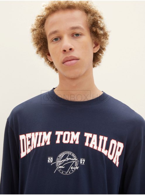 1039792-10668 Tom Tailor hosszú ujjú póló pilótakék színben
