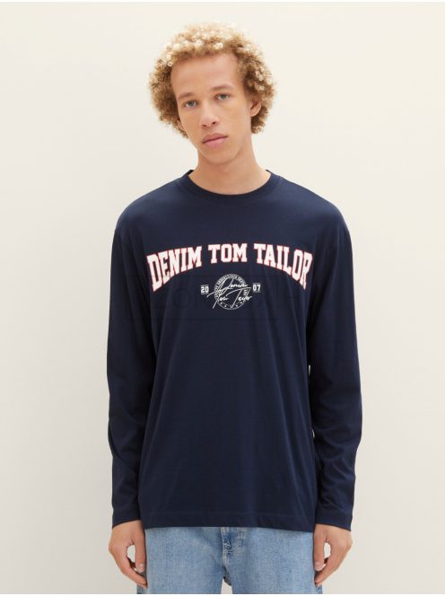 1039792-10668 Tom Tailor hosszú ujjú póló pilótakék színben