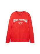 1039792-11487 Tom Tailor hosszú ujjú póló piros színben