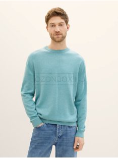   1039805-34143 Tom Tailor férfi kerek nyakú kötött pulóver (lágy menta)