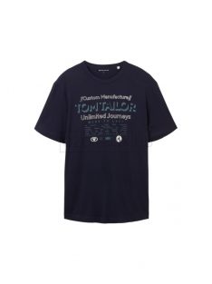   1040034-10668 Tom Tailor férfi rövid ujjú póló pilótakék színben