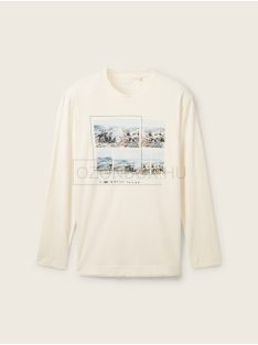   1040035-18592 Tom Tailor hosszú ujjú póló vintage bézs színben