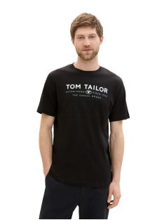1043276-29999 Tom Tailor férfi rövid ujjú póló (fekete)