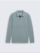 1043278-27475 Tom Tailor hosszú ujjú galléros póló (szürke menta)