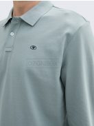 1043278-27475 Tom Tailor hosszú ujjú galléros póló (szürke menta)