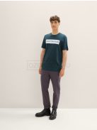 1043491-10362 Tom Tailor póló logó nyomattal (sötét oromzöld)