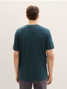 1043491-10362 Tom Tailor póló logó nyomattal (sötét oromzöld)
